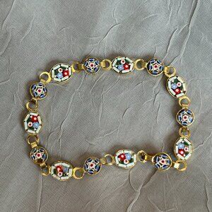 Italian gold mosaic bracelet